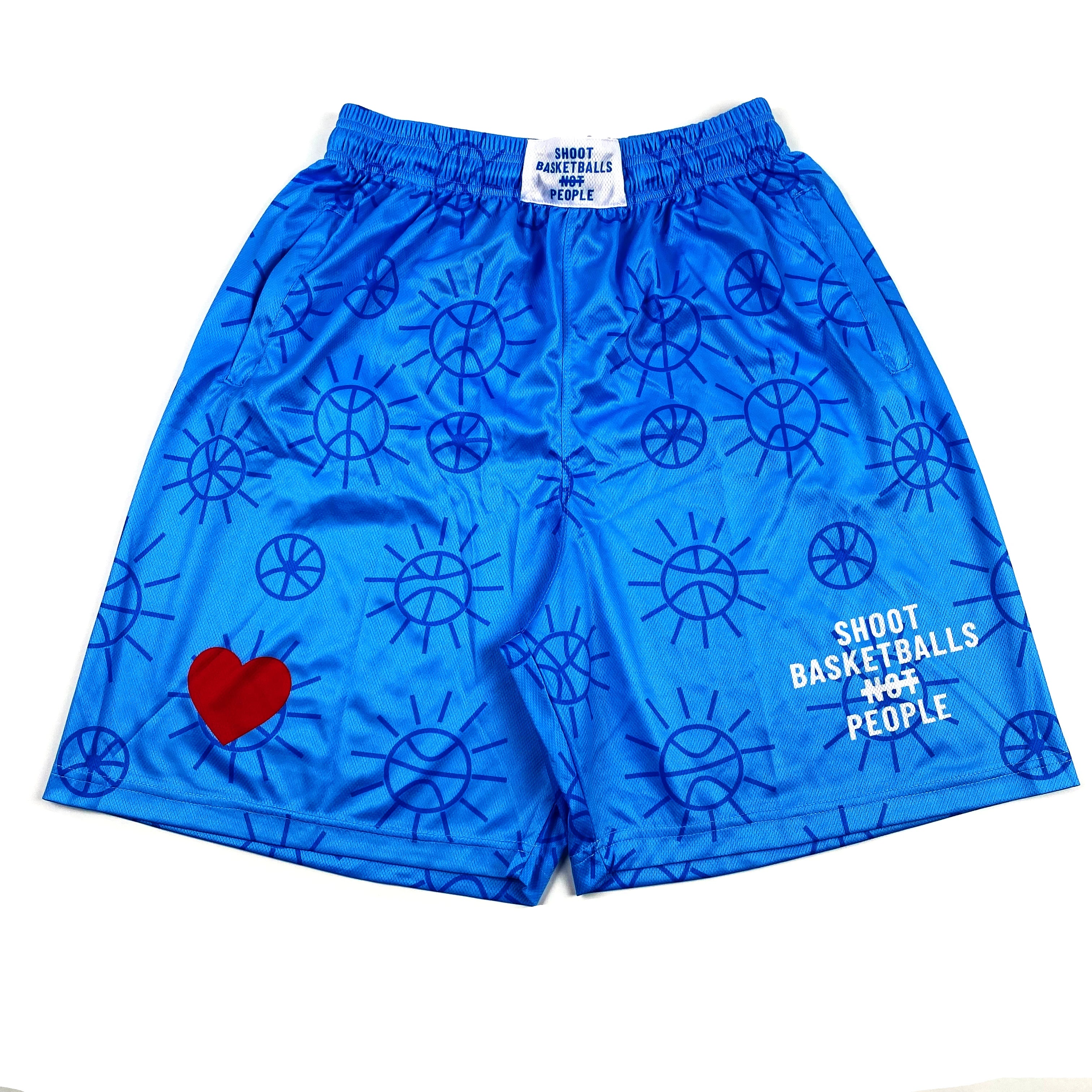Shoot Basketballs Not People Heart Shorts
