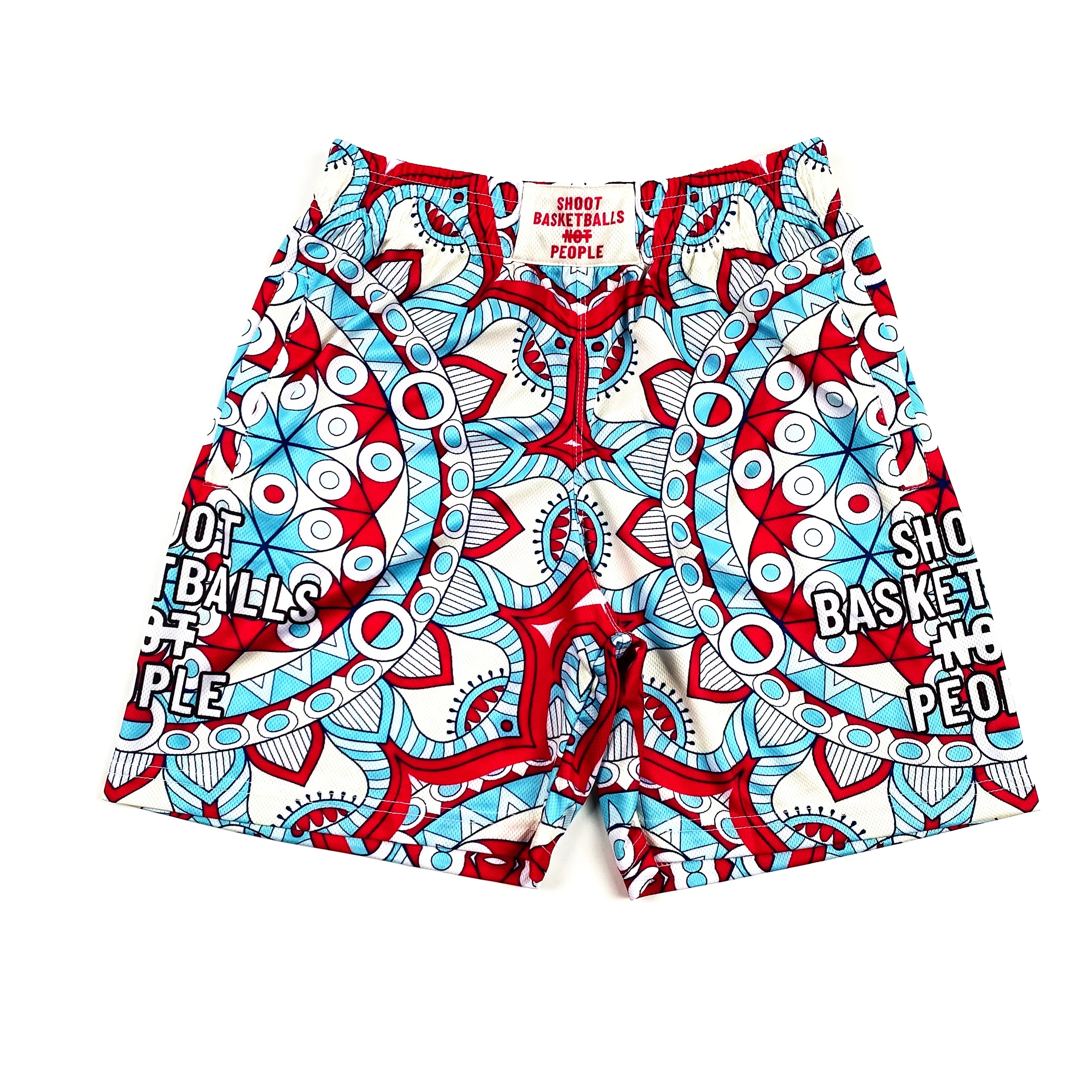 Shoot Basketballs Not People Pattern Shorts