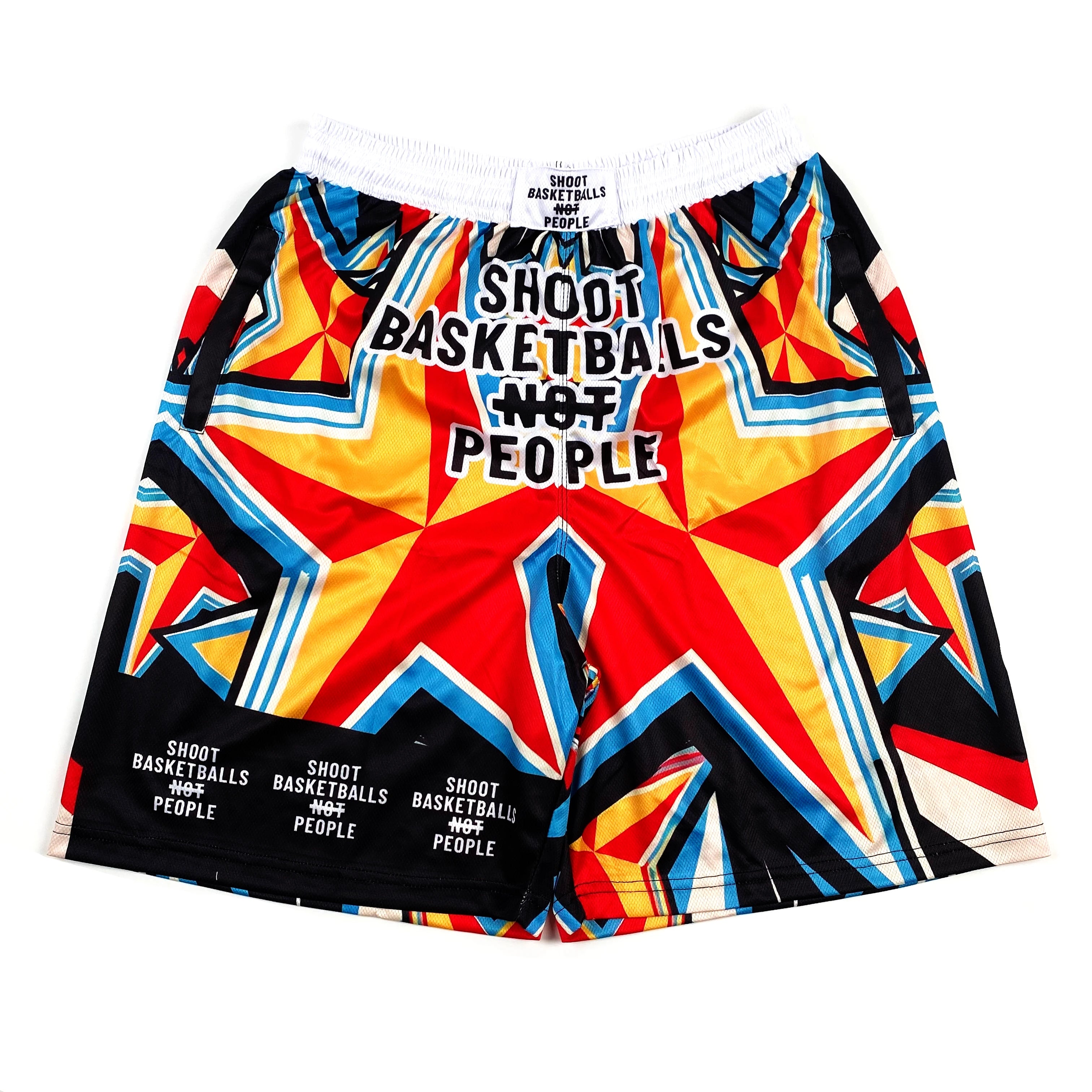 Shoot Basketballs Not People Star Shorts